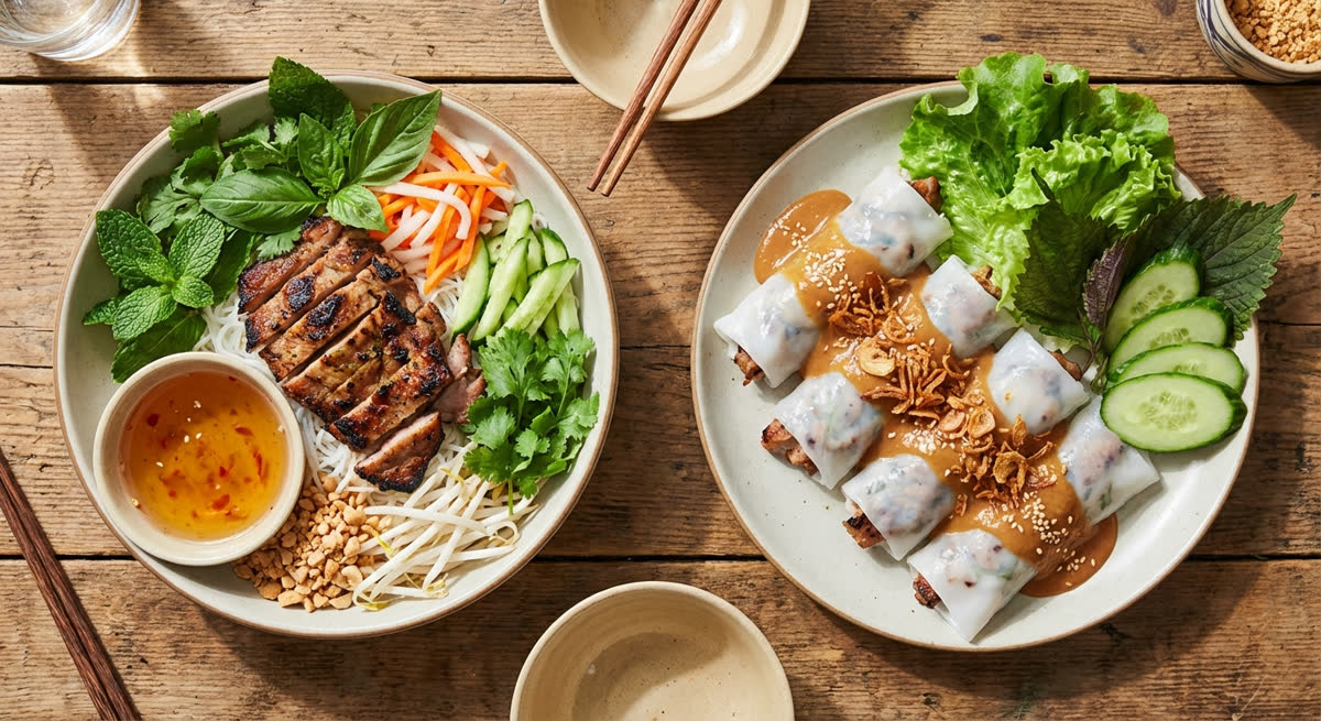 フエのブンティットヌンとバインウォットティットヌンの比較