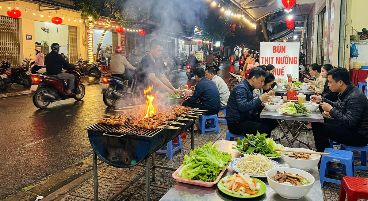 フエの人気ブンティットヌン店